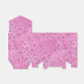 Druppels voor warm roze water bedankdoosjes (Uitgevouwen)