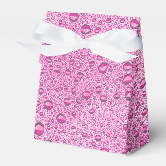 Druppels voor warm roze water bedankdoosjes (Voorkant Zijde)