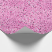 Druppels voor warm roze water cadeaupapier (Hoek)
