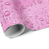 Druppels voor warm roze water cadeaupapier (Rol Hoek)