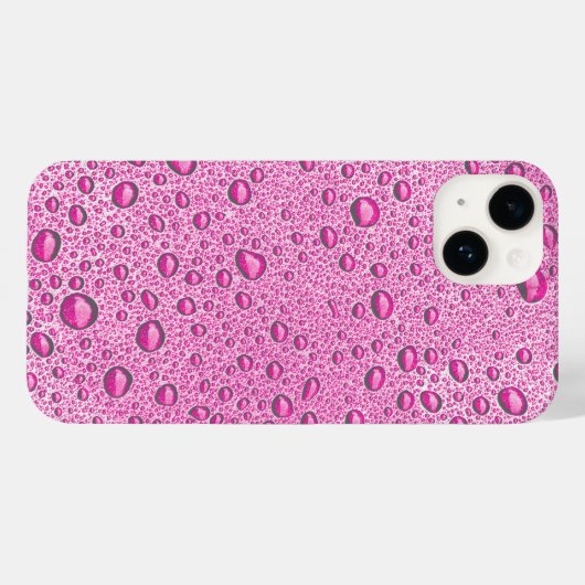 Druppels voor warm roze water Case-Mate iPhone case (Achterkant (horizontaal))