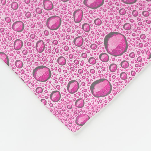 Druppels voor warm roze water fleece deken (Hoek)