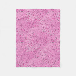 Druppels voor warm roze water fleece deken