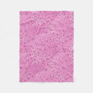 Druppels voor warm roze water fleece deken