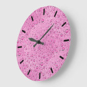 Druppels voor warm roze water grote klok (Hoek)