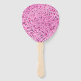 Druppels voor warm roze water handwaaier
