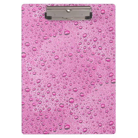Druppels voor warm roze water klembord (Voorkant)