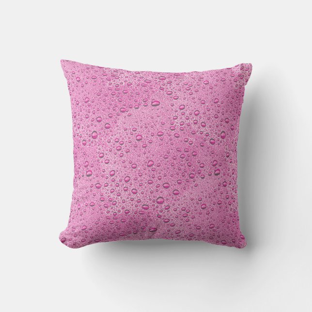 Druppels voor warm roze water kussen (Voorkant)