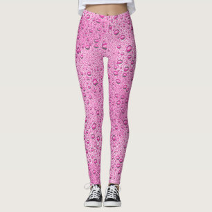 Druppels voor warm roze water leggings