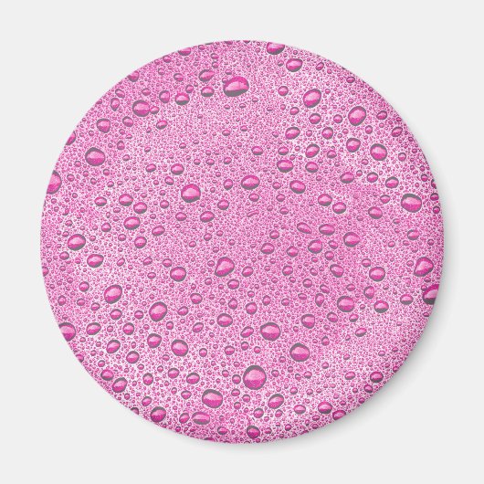 Druppels voor warm roze water magneet (Voorkant)