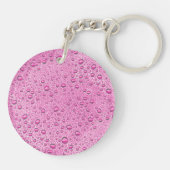 Druppels voor warm roze water sleutelhanger (Achterkant)