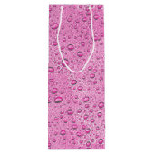 Druppels voor warm roze water wijn cadeautas (Achterkant)