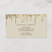 druppelt faux glitter bee visitekaartje (Achterkant)