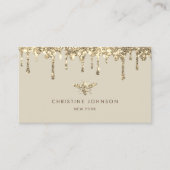 druppelt faux glitter bee visitekaartje (Voorkant)