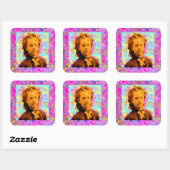 druppeltje vierkante sticker (Vel)