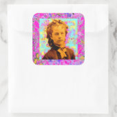 druppeltje vierkante sticker (Tas)