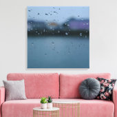 druppeltjes op glas canvas afdruk (Insitu (Woonkamer))