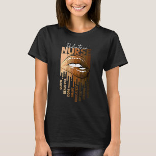 Druppende Lippen Afro Zwarte Kinderverpleegster Ko T-shirt