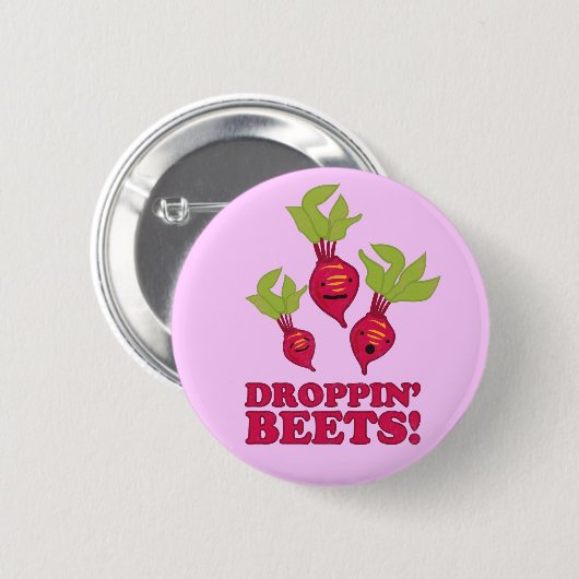 druppin-beets ronde button 5,7 cm (Voorkant /achterkant)