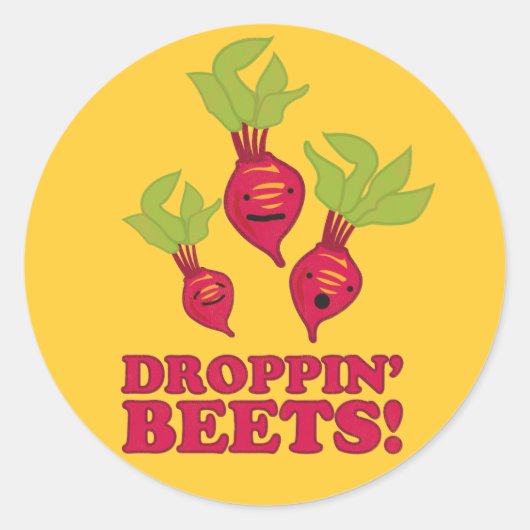 druppin-beets ronde sticker (Voorkant)