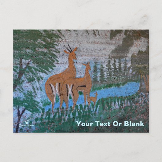 Druze Street Art - Gazelle Briefkaart (Voorkant)