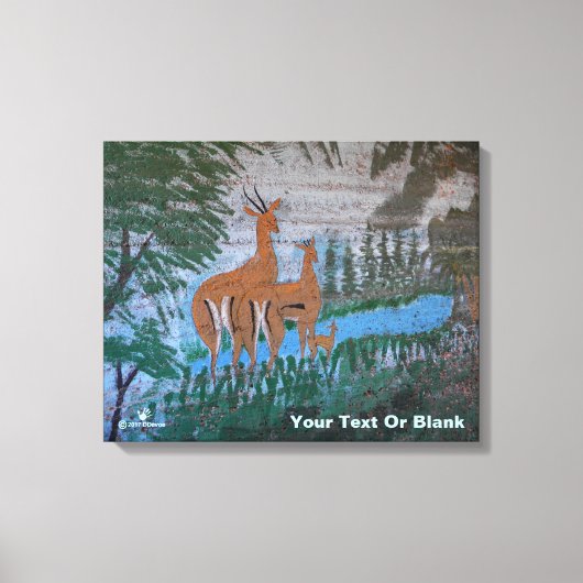 Druze Street Art - Gazelle Canvas Afdruk (Voorkant)