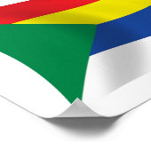 Druzen Vlag Poster Print (Hoek)