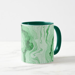 Druzy bos groen agaat illusie mok