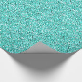 Druzy crystal - aquamarineblauw cadeaupapier (Hoek)