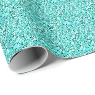Druzy crystal - aquamarineblauw cadeaupapier