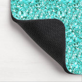 Druzy crystal - aquamarineblauw muismat (Hoek)
