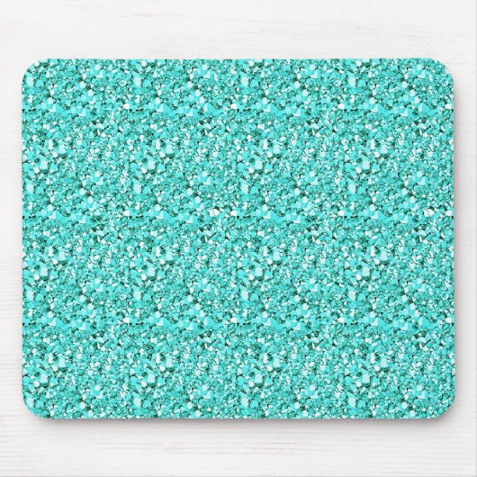 Druzy crystal - aquamarineblauw muismat (Voorkant)
