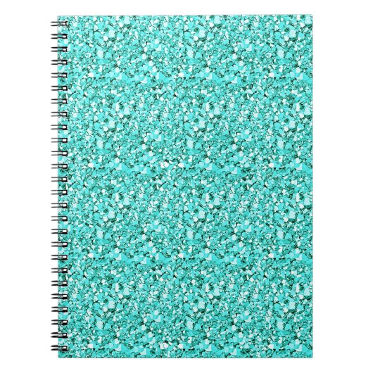 Druzy crystal - aquamarineblauw notitieboek (Voorkant)