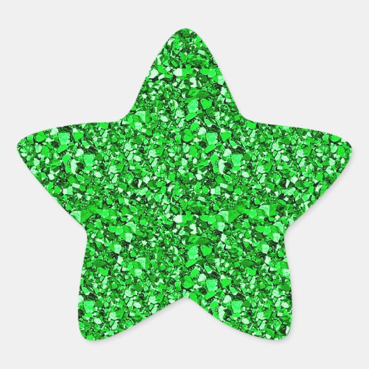 Druzy crystal - emerald green ster sticker (Voorkant)