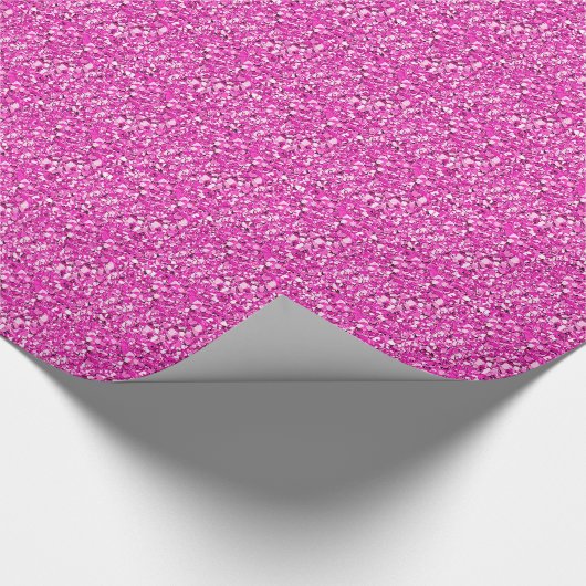 Druzy crystal - fuchsia roze cadeaupapier (Hoek)