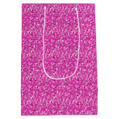 Druzy crystal - fuchsia roze medium cadeauzakje (Achterkant)