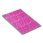 Druzy crystal - fuchsia roze notitieboek (Rechterzijde)