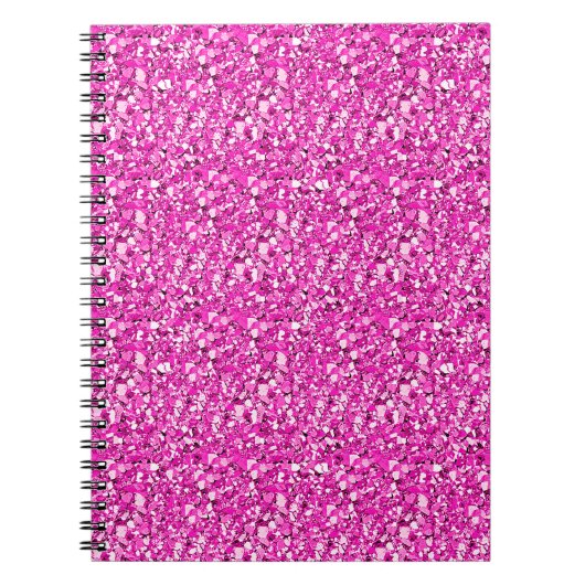 Druzy crystal - fuchsia roze notitieboek (Voorkant)