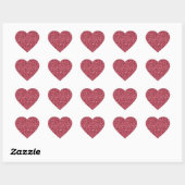 Druzy crystal - garnet red hart sticker (Vel)