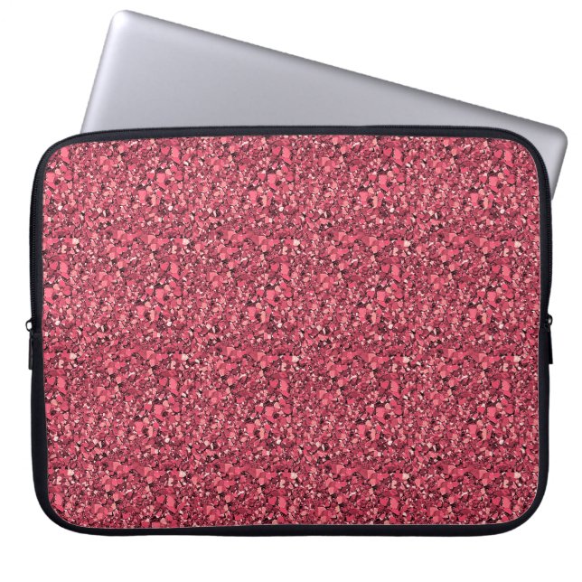 Druzy crystal - garnet red laptop sleeve (Voorkant)