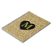 Druzy crystal monogram - metallisch goud notitieboek (Linkerzijde)