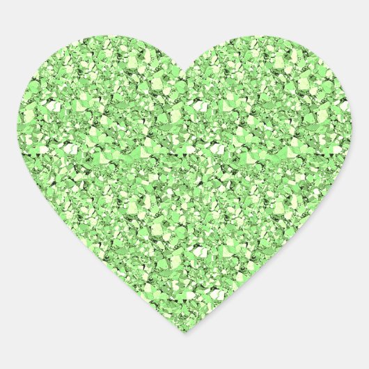 Druzy crystal - peridot green hart sticker (Voorkant)