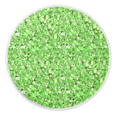 Druzy crystal - peridot green keramische knop (Voorkant)