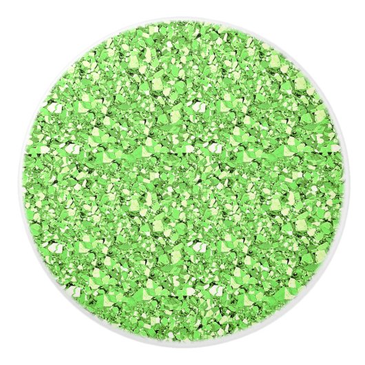 Druzy crystal - peridot green keramische knop (Voorkant)
