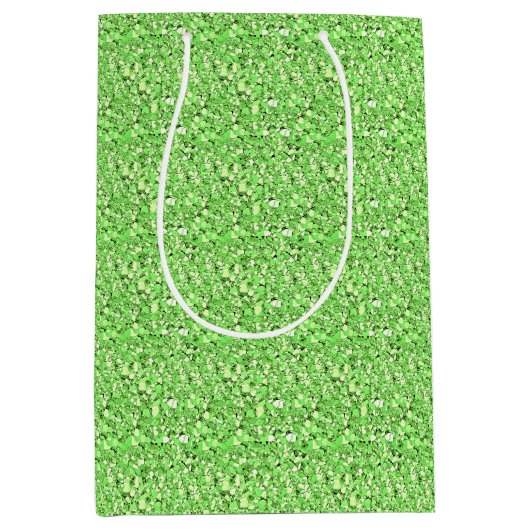 Druzy crystal - peridot green medium cadeauzakje (Voorkant)