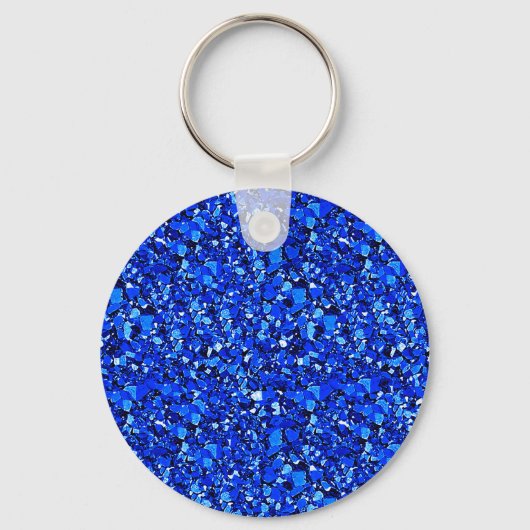 Druzy crystal - Sapphire blue Sleutelhanger (Voorkant)