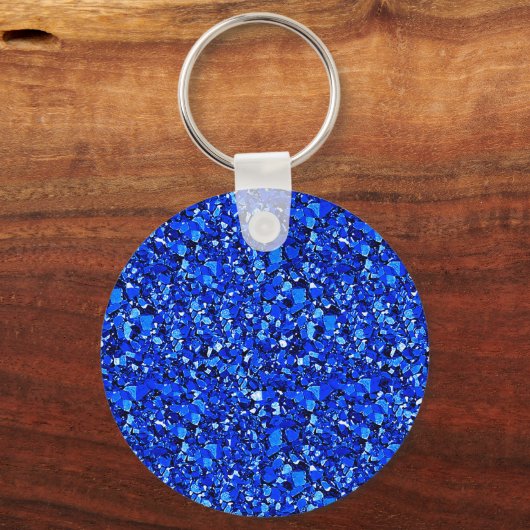 Druzy crystal - Sapphire blue Sleutelhanger (Voorkant)
