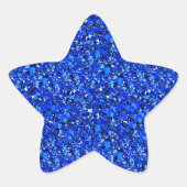 Druzy crystal - Sapphire blue Ster Sticker (Voorkant)