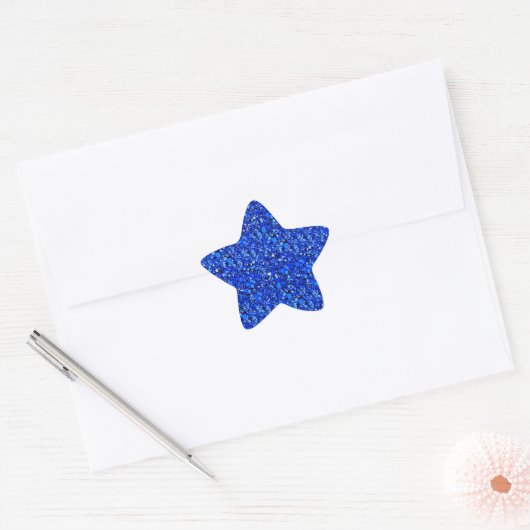 Druzy crystal - Sapphire blue Ster Sticker (Envelop)