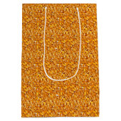 Druzy crystal - tangerine oranje medium cadeauzakje (Achterkant)